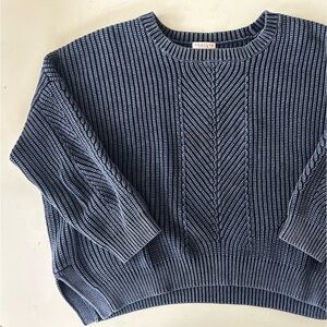 Women's Navy Blue Crew Neck Sweater